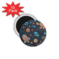 Space Seamless Pattern 1 75  Magnets (10 Pack)  by Vaneshart