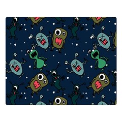 Monster Alien Pattern Seamless Background Double Sided Flano Blanket (large)  by Vaneshart