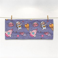 Outer Space Seamless Background Hand Towel by Vaneshart