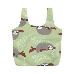 Sloths Pattern Design Full Print Recycle Bag (m) by Vaneshart