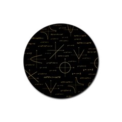 Abstract Math Pattern Rubber Round Coaster (4 Pack)  by Vaneshart