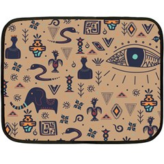 Vintage Tribal Seamless Pattern With Ethnic Motifs Double Sided Fleece Blanket (mini)  by Vaneshart