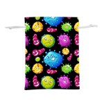 Seamless Background With Colorful Virus Lightweight Drawstring Pouch (M) Front