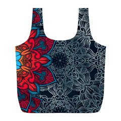 Abstract Decorative Background Ornament With Mosaic Elements Full Print Recycle Bag (l) by Vaneshart