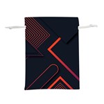 Gradient Geometric Shapes Dark Background Design Lightweight Drawstring Pouch (M) Back