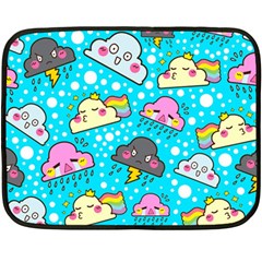 Cloud Seamless Pattern Fleece Blanket (mini) by Vaneshart