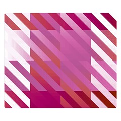 Lesbian Pride Diagonal Stripes Colored Checkerboard Pattern Double Sided Flano Blanket (small)  by VernenInk