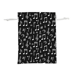 Chalk Music Notes Signs Seamless Pattern Lightweight Drawstring Pouch (l) by Vaneshart