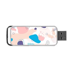 Hand Drawn Abstract Organic Shapes Background Portable Usb Flash (one Side) by Vaneshart
