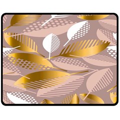 Digital Leafs Double Sided Fleece Blanket (medium)  by Sparkle