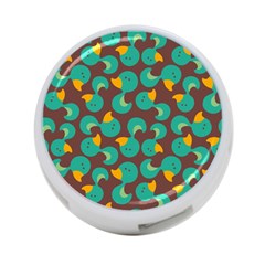 Vector-illustration-seamless-pattern-with-cartoon-duck 4-port Usb Hub (one Side) by Vaneshart