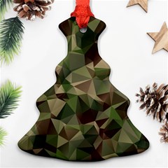 Abstract Vector Military Camouflage Background Ornament (christmas Tree)  by Vaneshart
