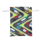 Urban-cars-seamless-texture-isometric-roads-car-traffic-seamless-pattern-with-transport-city-vector- Lightweight Drawstring Pouch (M) Back