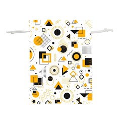 Flat-geometric-shapes-background Lightweight Drawstring Pouch (l) by Vaneshart
