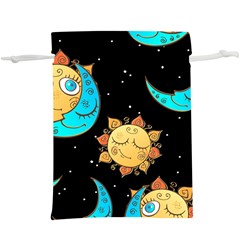 Seamless Pattern With Sun Moon Children  Lightweight Drawstring Pouch (xl) by BangZart