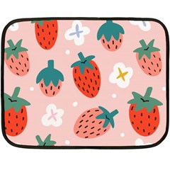 Strawberry Seamless Pattern Double Sided Fleece Blanket (mini)  by BangZart