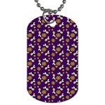 Clown Ghost Pattern Purple Dog Tag (One Side) Front