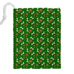 Clown Ghost Pattern Green Drawstring Pouch (4XL) Back