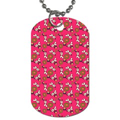 Clown Ghost Pattern Pink Dog Tag (one Side) by snowwhitegirl