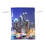 New-York CityScape  Lightweight Drawstring Pouch (M) Back
