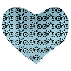 Mountain Bike - Mtb - Hardtail And Dirt Jump Large 19  Premium Heart Shape Cushions by DinzDas