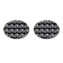 Mountain Bike - Mtb - Hardtail And Dirt Jump 2 Cufflinks (oval) by DinzDas