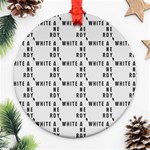 White And Nerdy - Computer Nerds And Geeks Ornament (Round) Front