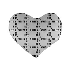 White And Nerdy - Computer Nerds And Geeks Standard 16  Premium Heart Shape Cushions by DinzDas