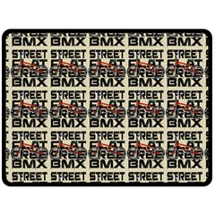 Bmx And Street Style - Urban Cycling Culture Double Sided Fleece Blanket (large)  by DinzDas