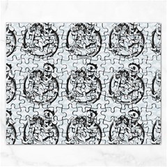 Monster Party - Hot Sexy Monster Demon With Ugly Little Monsters Rectangular Jigsaw Puzzl by DinzDas