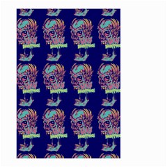 Jaw Dropping Horror Hippie Skull Small Garden Flag (two Sides) by DinzDas