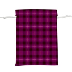 Dark Purple, Violet Tartan, Buffalo Plaid Like Pattern  Lightweight Drawstring Pouch (xl) by Casemiro