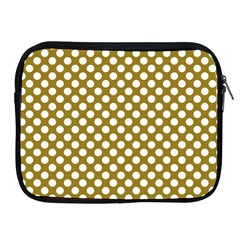 Gold Polka Dots Patterm, Retro Style Dotted Pattern, Classic White Circles Apple Ipad 2/3/4 Zipper Cases by Casemiro