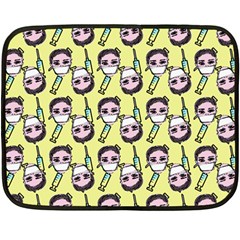 Doctor Pattern Fleece Blanket (mini) by snowwhitegirl