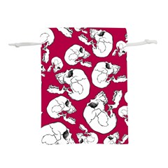 Terrible Frightening Seamless Pattern With Skull Lightweight Drawstring Pouch (l) by Amaryn4rt