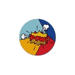 Pow Word Pop Art Style Expression Vector Golf Ball Marker (4 Pack) by Amaryn4rt
