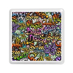 Graffiti Word Seamless Pattern Memory Card Reader (square) by Amaryn4rt