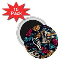 Vintage Art Tattoos Colorful Seamless Pattern 1 75  Magnets (10 Pack)  by Amaryn4rt