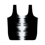 Black and white noise, sound equalizer pattern Full Print Recycle Bag (M) Front