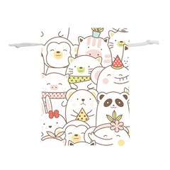 Cute-baby-animals-seamless-pattern Lightweight Drawstring Pouch (m) by Sobalvarro