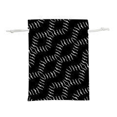 Black And White Geo Print Lightweight Drawstring Pouch (l) by dflcprintsclothing