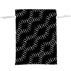 Black And White Geo Print  Lightweight Drawstring Pouch (xl) by dflcprintsclothing