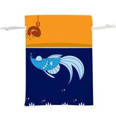 Fish Water Fisherman  Lightweight Drawstring Pouch (xl) by HermanTelo