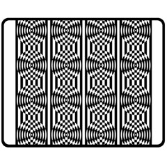 Optical Illusion Double Sided Fleece Blanket (medium)  by Sparkle