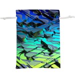 Digital Abstract  Lightweight Drawstring Pouch (XL) Back