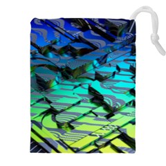 Digital Abstract Drawstring Pouch (4xl) by Sparkle