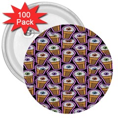 Eyes Cups 3  Buttons (100 Pack)  by Sparkle