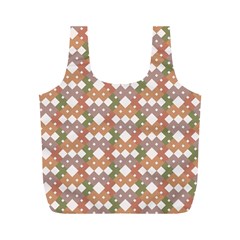 Squares And Diamonds Full Print Recycle Bag (m) by tmsartbazaar