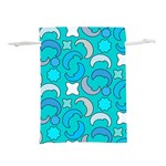 Cloudy Blue Moon Lightweight Drawstring Pouch (L) Back