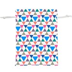 Multicolor Triangle  Lightweight Drawstring Pouch (XL) Front